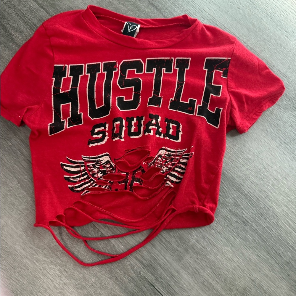 Windsor Red Short Sleeve Tees with Bold Graphic Designs